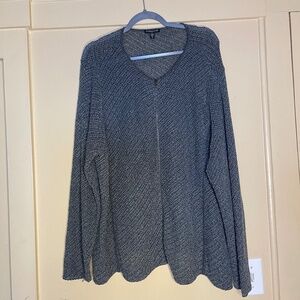 Eileen Fisher Gray Knit Top Italian Yard